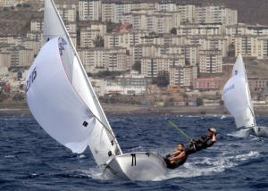 Simon Cooke and Scott Illingworh (NZL) are fourth overall at the end of the first day of the Final. photo copyright Event Media taken at  and featuring the  class