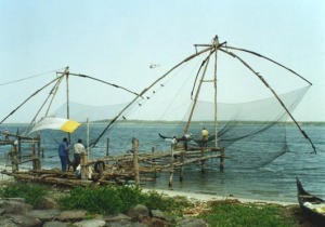 Kerala Fort Cochin Typical Fishing Nets © SW