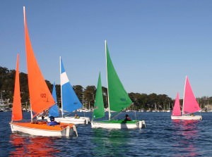 L to R Wendy Evans Lindsay Dalmon Bill Bradley Maria Dalmon racing on Pittwater © Sailability