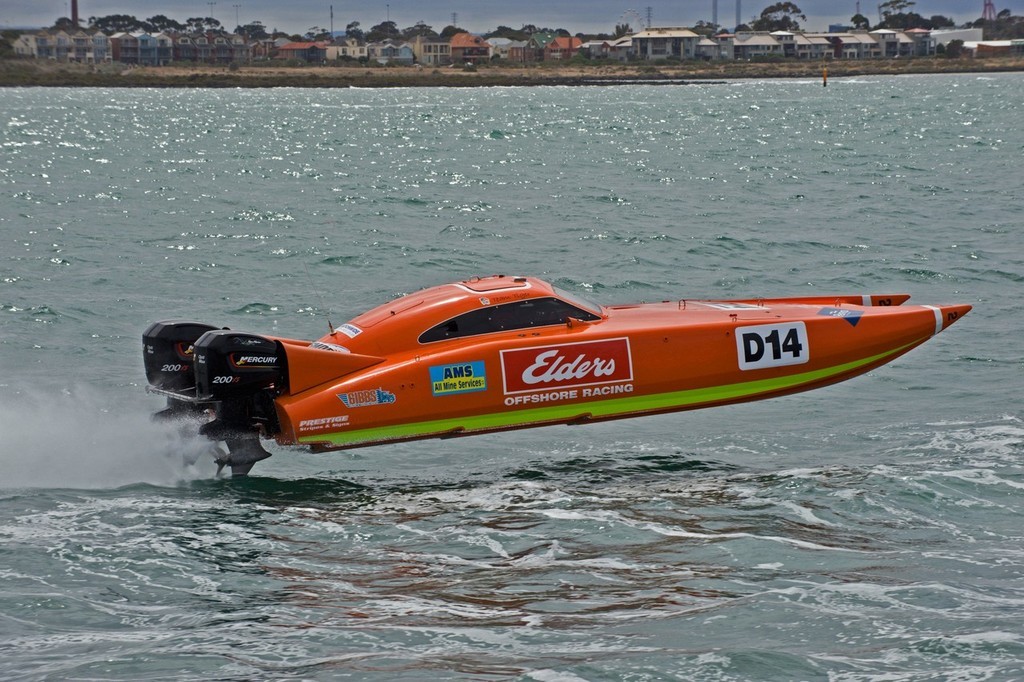 'Elders', Mick Walker and Gary Smith aboard, raced to a clear cut win in Supercat Outboard Lite, giving the rig three wins from four starts. - Williamstown offshore photo copyright Andrew Gricks http://www.andrewgricksphotography.com taken at  and featuring the  class
