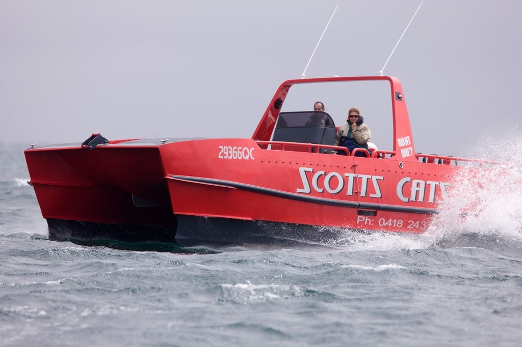 The Camera Cat IVcruising speed at 30 knots, with 20 on board. ©  SW