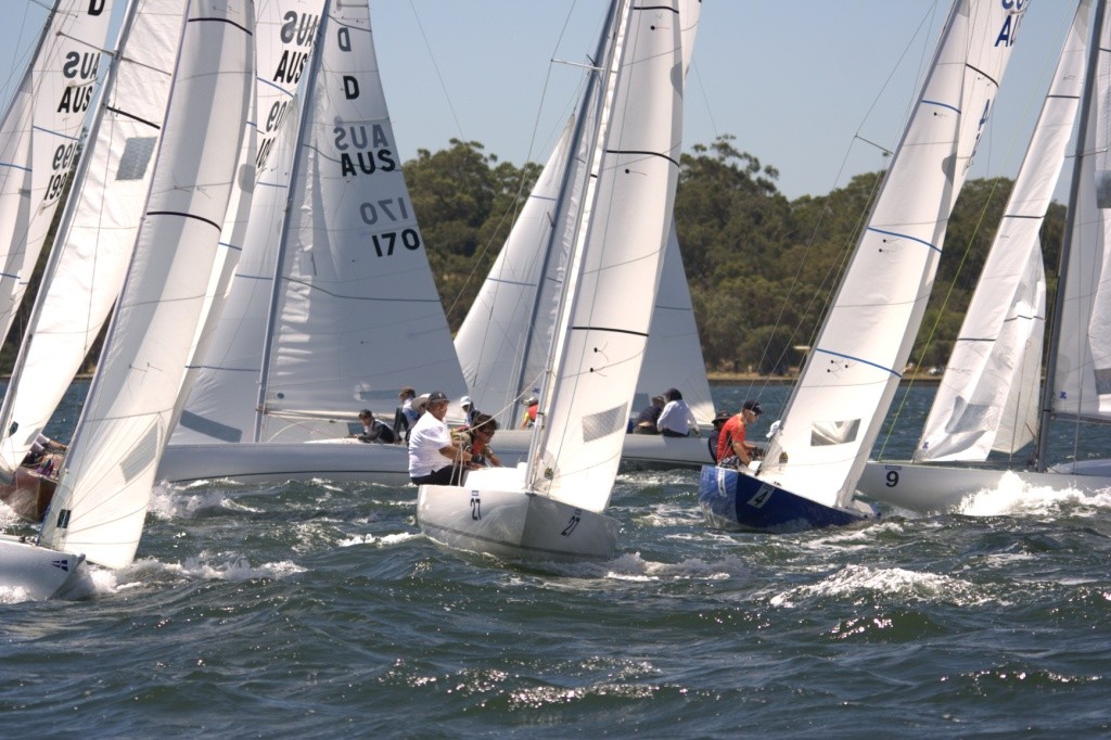 Mark roundings were pretty tough with a couple of collisions photo copyright Bernie Kaaks taken at  and featuring the  class