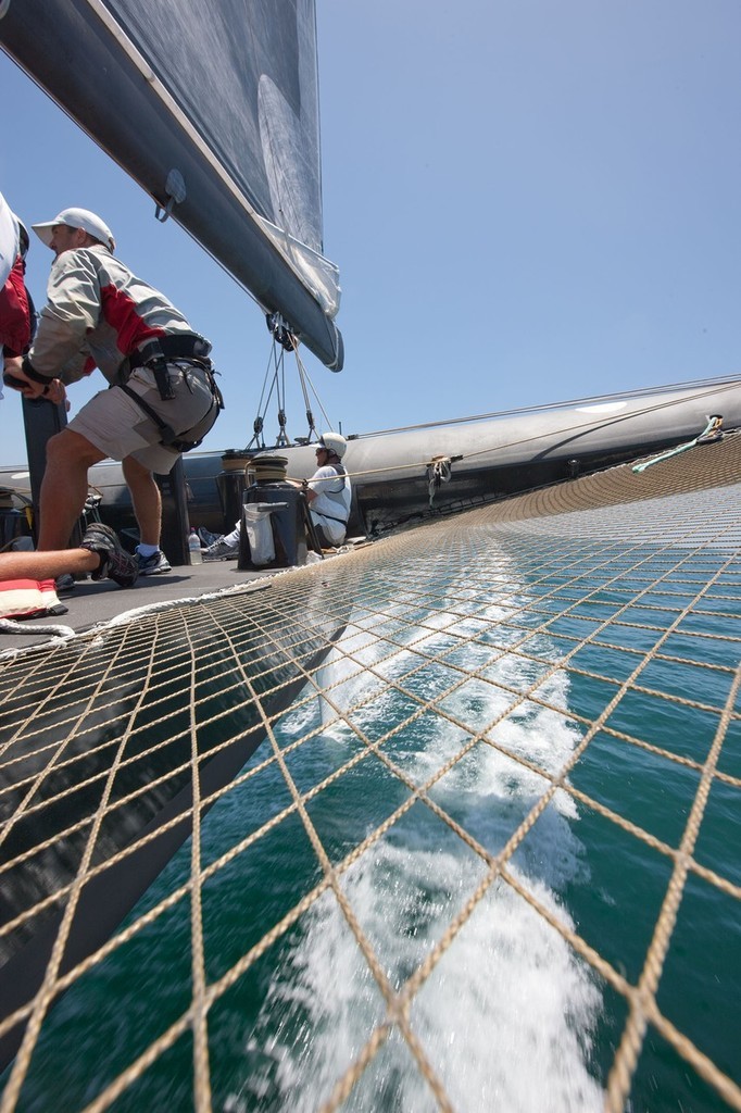 BMW ORACLE Racing - First sea trials of the newly modified BOR 90 trimaran
