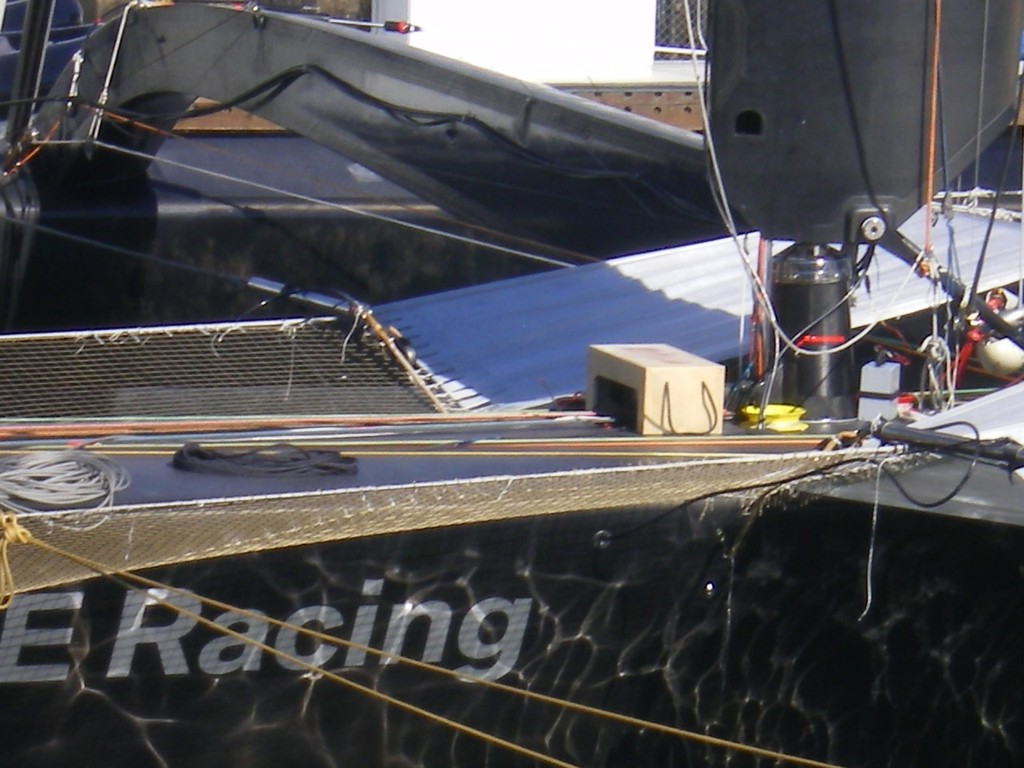 Mast Base, moving back - BMW Oracle Racing, San Diego 1 November 2009 © Rob Wagner