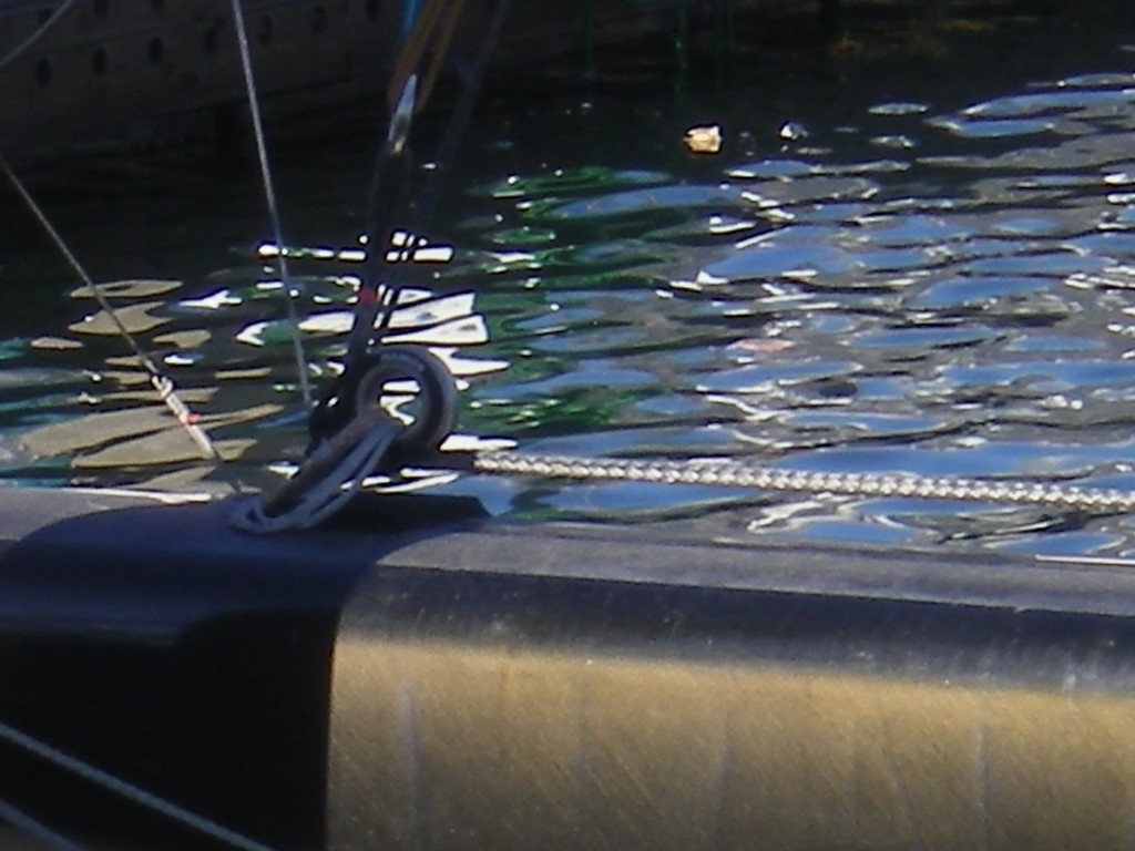 Close up of running back - BMW Oracle Racing, San Diego 1 November 2009 © Rob Wagner