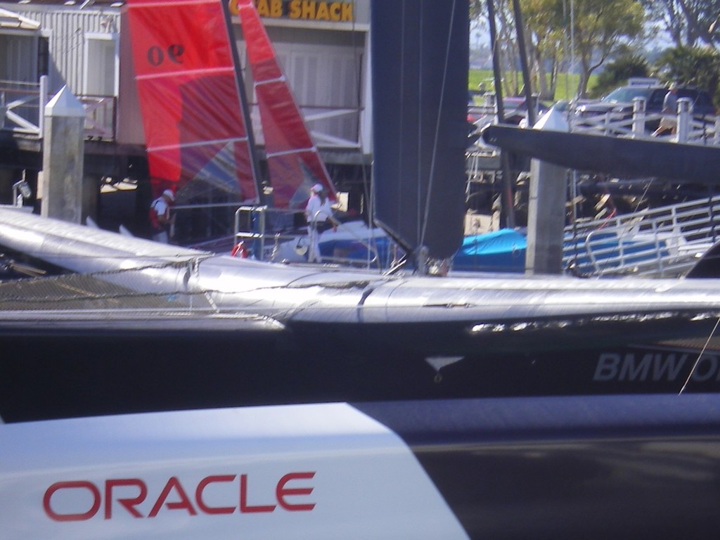 Base of Mast - BOR90, BMW Oracle Racing, San Diego 1 November 2009 © Rob Wagner