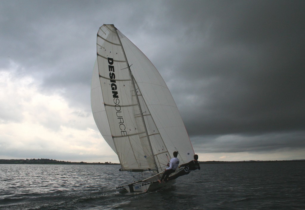 Chris & Luke “Taming the beast” © Courtesy 12ft Skiff Association