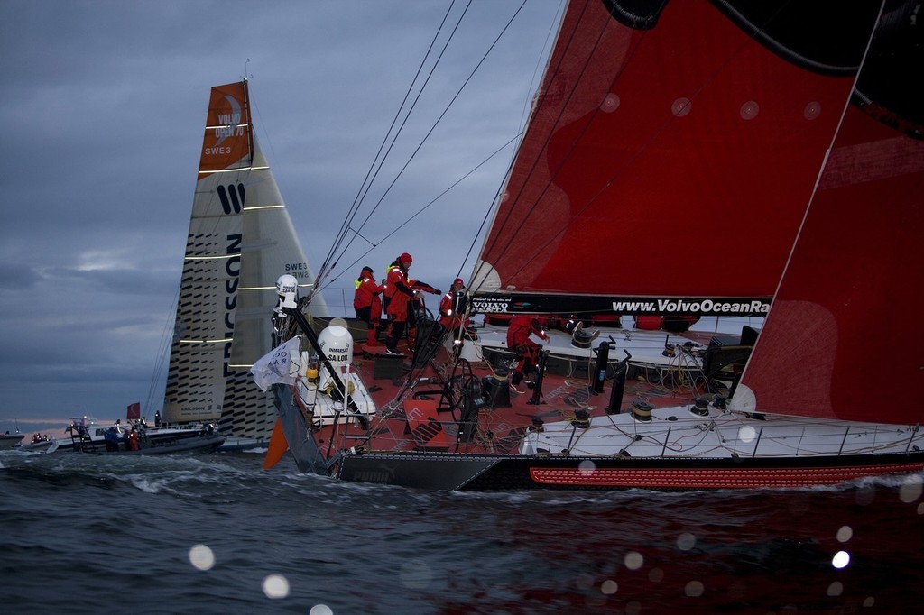 PUMA Ocean Racing wins Leg 9 of the Volvo Ocean Race into Sandhamn Island, Stockholm © Volvo Ocean Race/Sally Collision