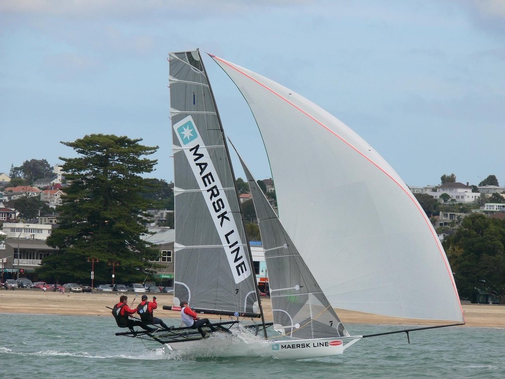 Opening day ANZAC 18ft skiffs - Waitemata Harbour © Ross Whitburn
