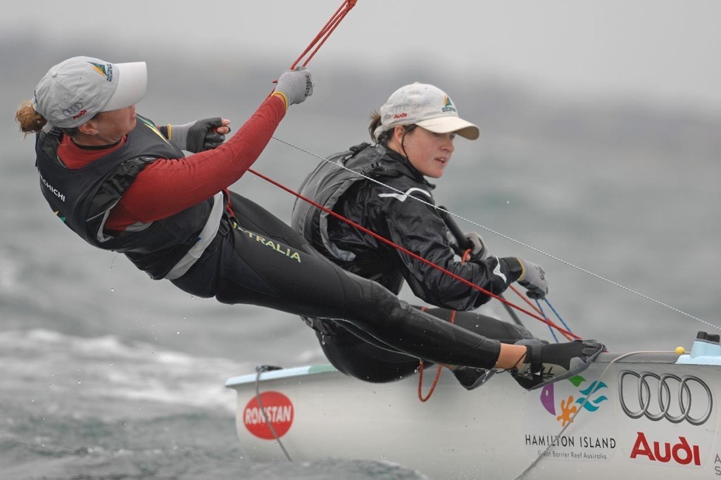 Tessa Parkinson, Elise Rechichi (AUS)<br />
Sailing - Sail Melbourne<br />
 © Jeff Crow/ Sport the Library http://www.sportlibrary.com.au
