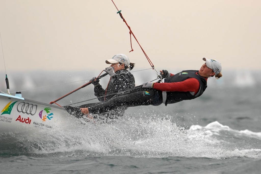 Tessa Parkinson, Elise Rechichi (AUS) - 2008 Sail Melbourne 470 World Championship<br />
 &copy; Jeff Crow/ Sport the Library http://www.sportlibrary.com.au