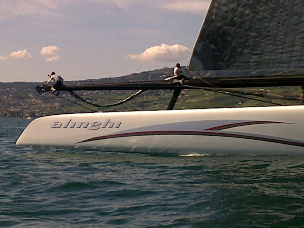 Alinghi 5 first sail on Lake Geneva 20 July 2009 © Alinghi Team www.alinghi.com