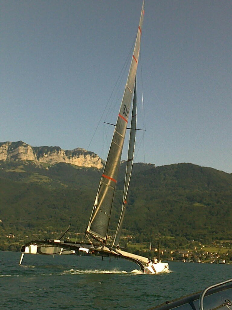 Alinghi 5 first sail on Lake Geneva 20 July 2009 © Alinghi Team www.alinghi.com