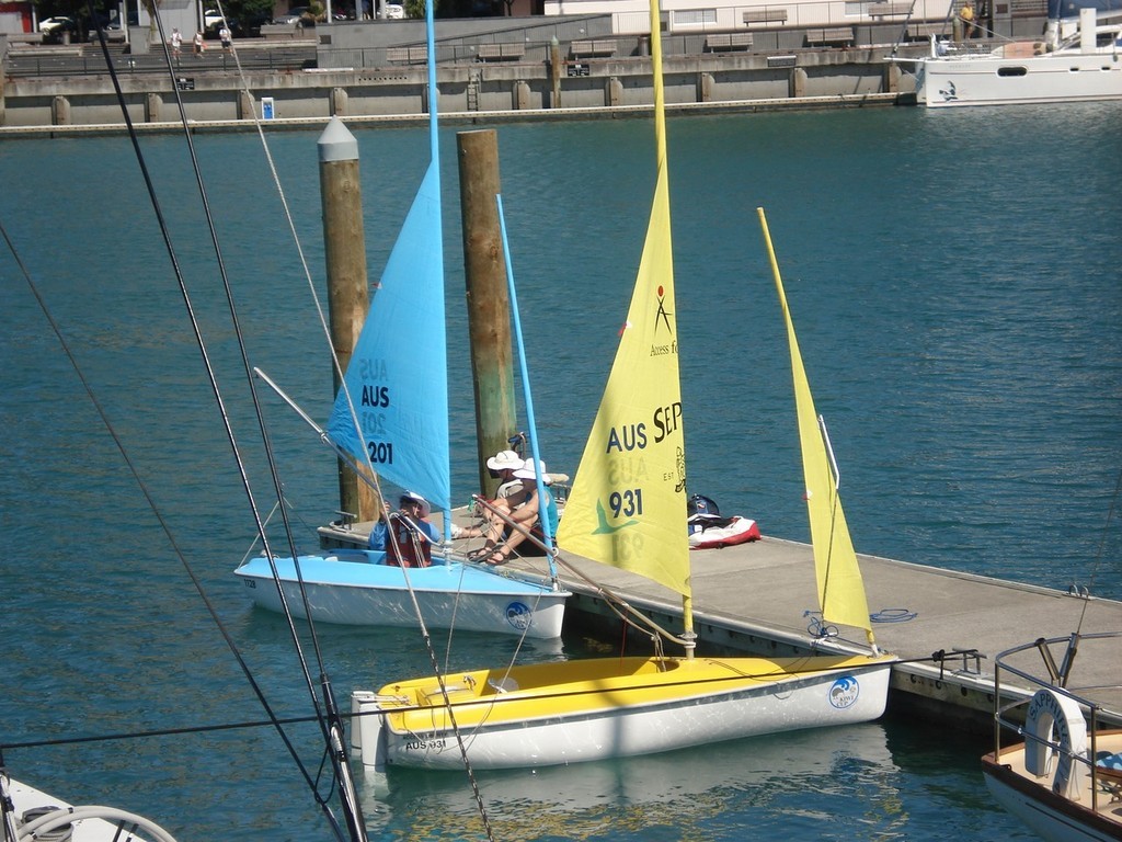 Part of the IFDS World Championships fleet at  the Viaduct Basin © Colin Preston