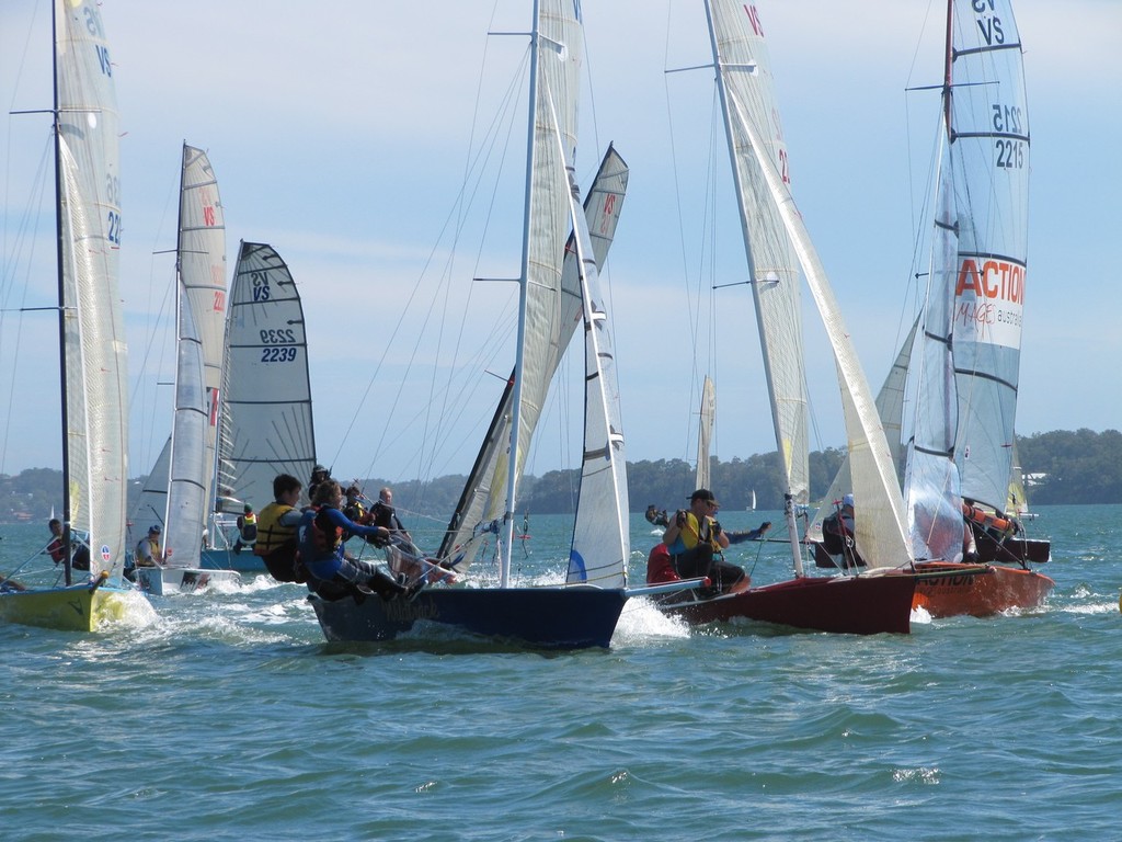 Mark roundings are always interesting in short course racing - Riversdale Mining VS 15 Foot SKiff National Titles © Darryl Cumming