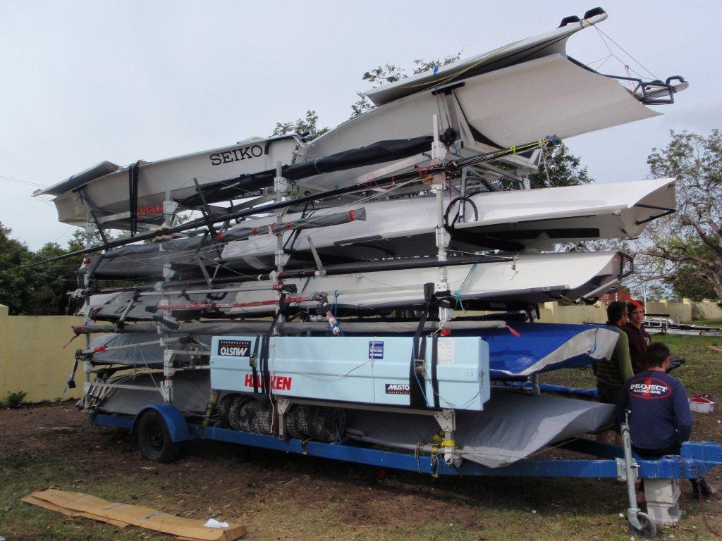 29er-49er trailer from Bahamas to Miami - 49er Worlds - Bahamas © Fried Elliott http://www.friedbits.com