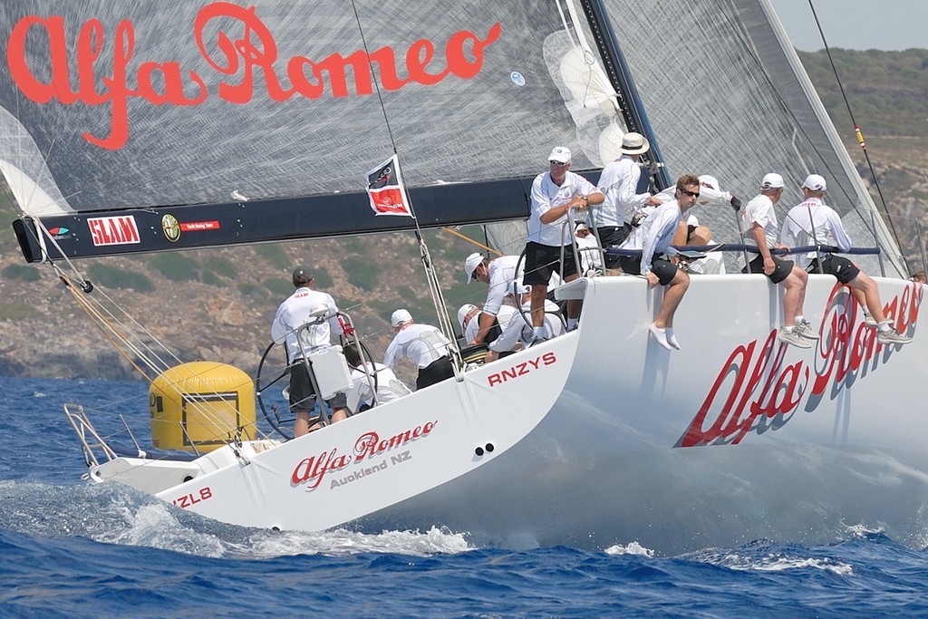 Alfa Romeo (Neville Crichton) racing on Day 2 of the 28th Copa del Rey Audi Mapfre. She has won all races to date. © MCC McCamp