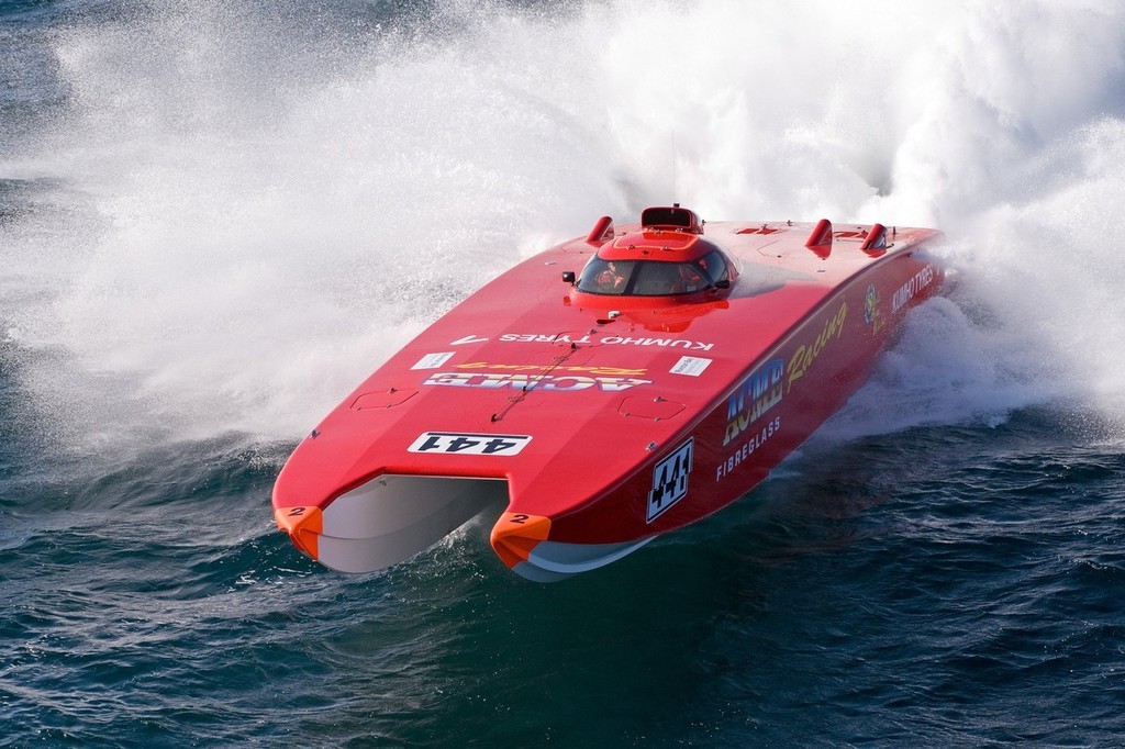 ’Acme Racing’ powers through the chop on its way to a resounding victory in round two of the Offshore Superboat Series. - Offshore Gold Coast © Andrew Gricks http://www.andrewgricksphotography.com