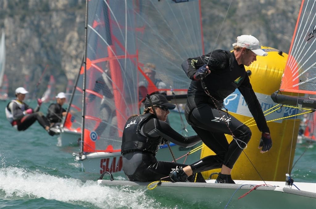 Lauren  Jeffries and Nathan Outteridge (AUS 1727) - 2009 29er World Championship photo copyright Gianni Tomazzoni taken at  and featuring the  class