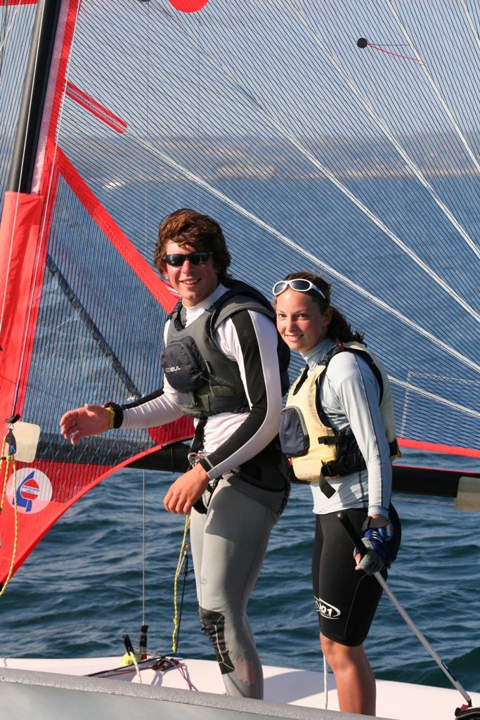 The New Zealand crew between races at Weymouth photo copyright Ross Whitburn taken at  and featuring the  class