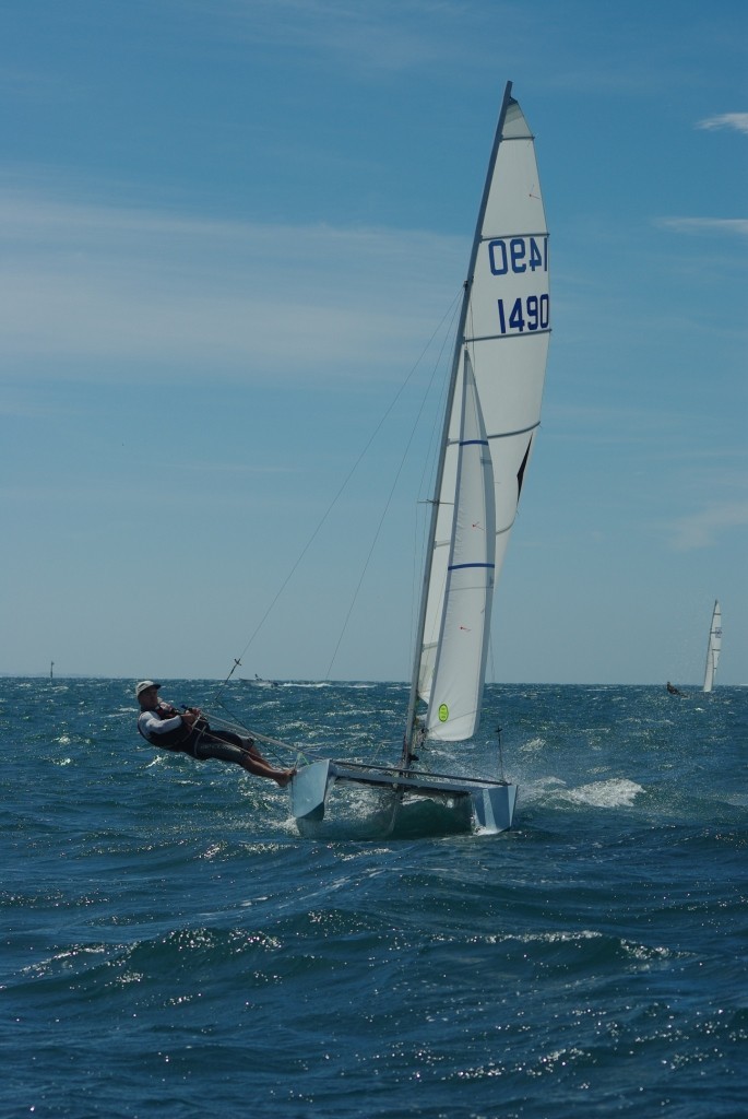 Second place-getter O'Rourke looking comfortable in heat 4 - 2009 Australian Arrow Catamaran Championship photo copyright David Chachs taken at  and featuring the  class