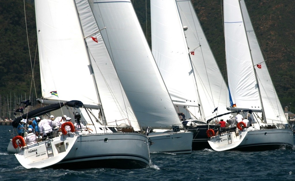 Racing on Marmaris Harbour © Mariner Boating Holidays http://www.marinerboating.com.au