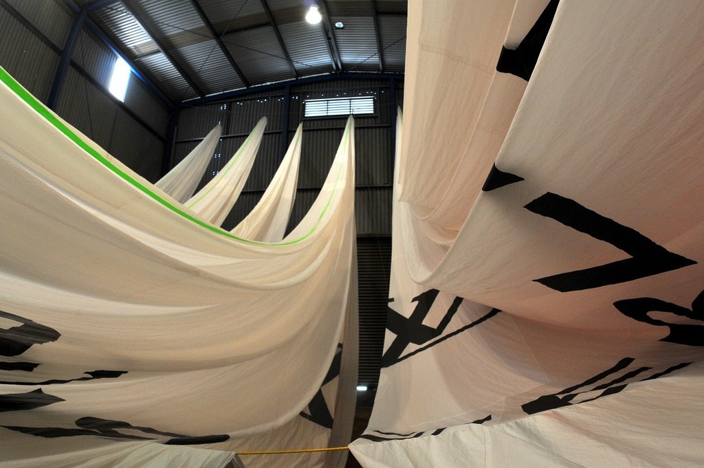 Like these spinnakers the Challenger teams are being hung out to dry during the hiatus caused by the current AC litigation. © George Layton