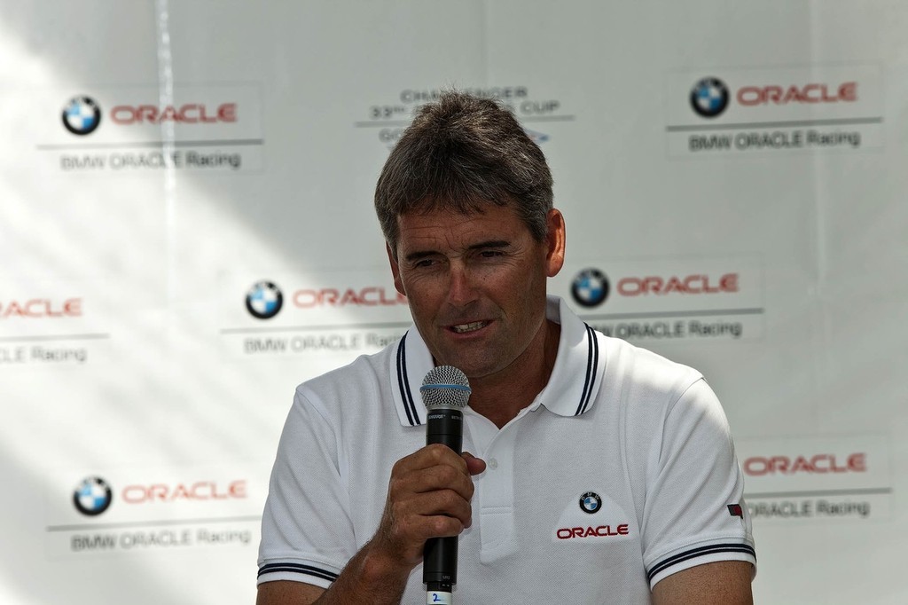 Sir Russell Coutts speaks in San Diego (USA,CA) at the BMW ORACLE Racing - Team and Challenge presentation special event © BMW Oracle Racing Photo Gilles Martin-Raget http://www.bmworacleracing.com