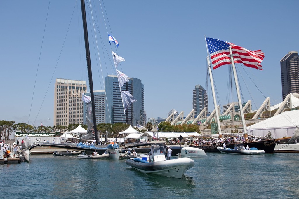 BMW ORACLE Racing - Team and Challenge presentation special event &copy; BMW Oracle Racing Photo Gilles Martin-Raget http://www.bmworacleracing.com
