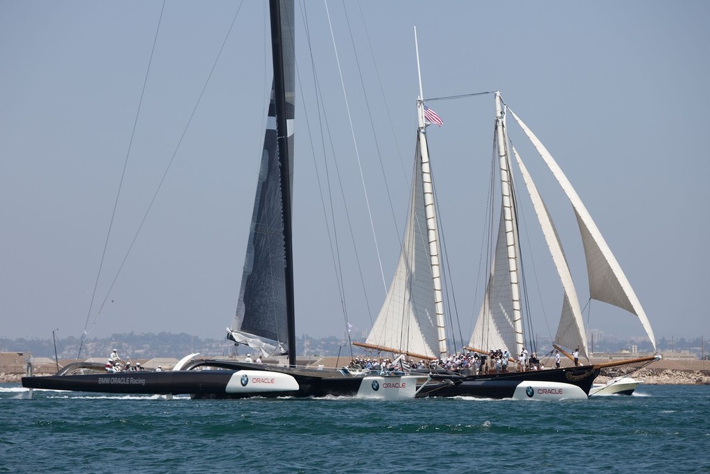 BMW ORACLE Racing - Team and Challenge presentation special event &copy; BMW Oracle Racing Photo Gilles Martin-Raget http://www.bmworacleracing.com