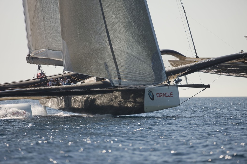 America’s Cup - BMW ORACLE Racing - 90 ft trimaran sea trials - San Diego  © BMW Oracle Racing Photo Gilles Martin-Raget http://www.bmworacleracing.com