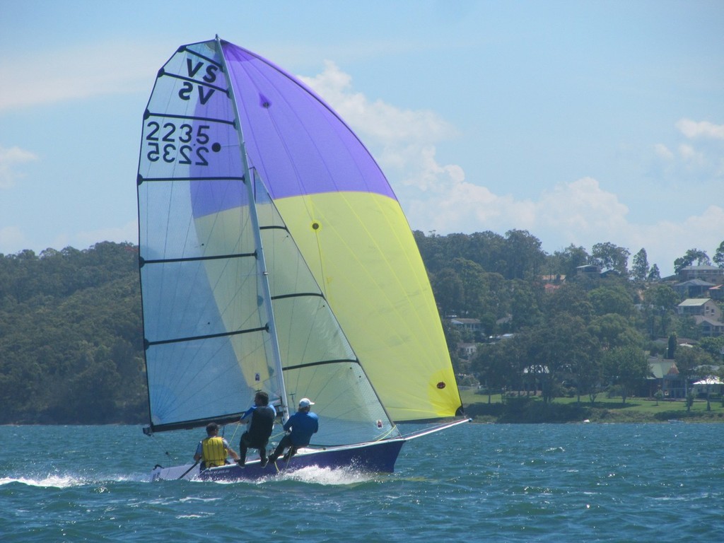 Purple Headed Warrior currently 3rd overall - Riversdale Mining VS 15 Foot SKiff National Titles © Darryl Cumming