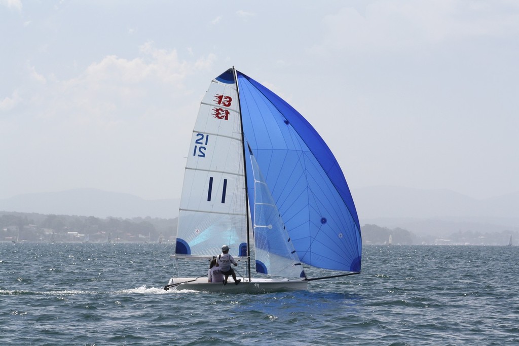 Winner Heat 4 MBH II - 5th Australian 13 foot skiff championships photo copyright Annette Brennan taken at  and featuring the  class