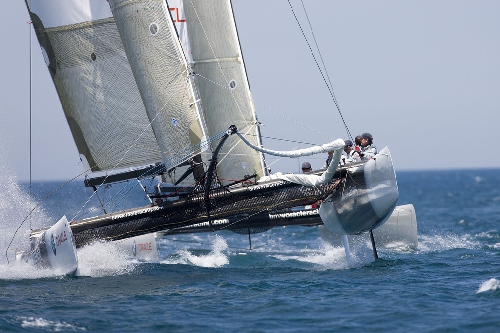 BMW Oracle Racing  will enter two teams in the iShares Cup to be sailed at Cowes IOW. © BMW Oracle Racing Photo Gilles Martin-Raget http://www.bmworacleracing.com