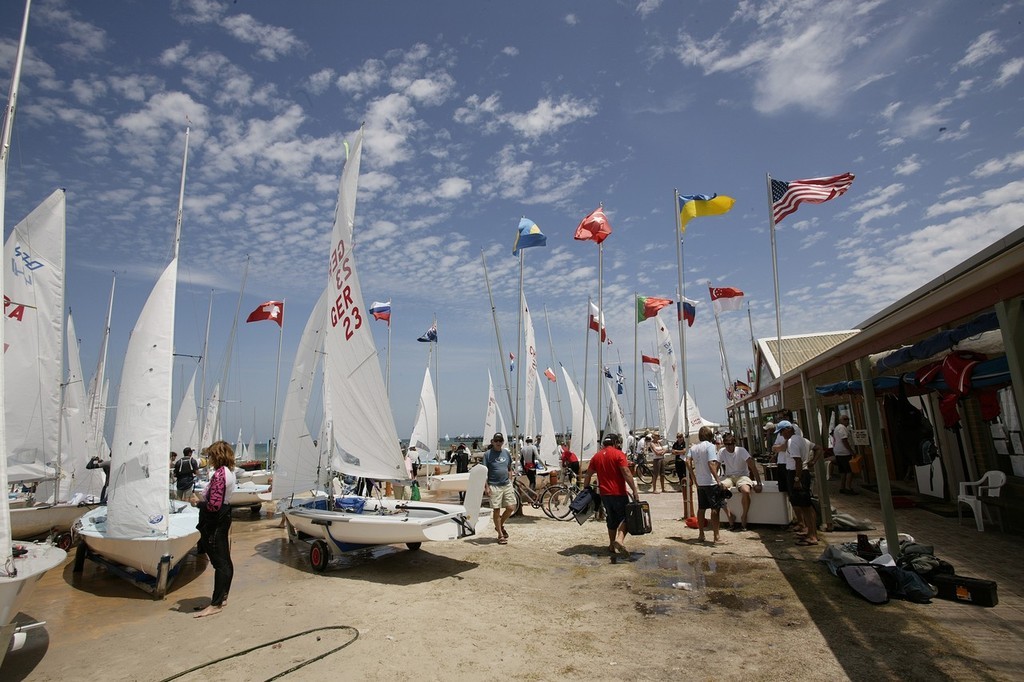 Dinghy park, Mordialloc Sailing Club. Blue sky. Breeze. wonderful   © Guy Nowell http://www.guynowell.com