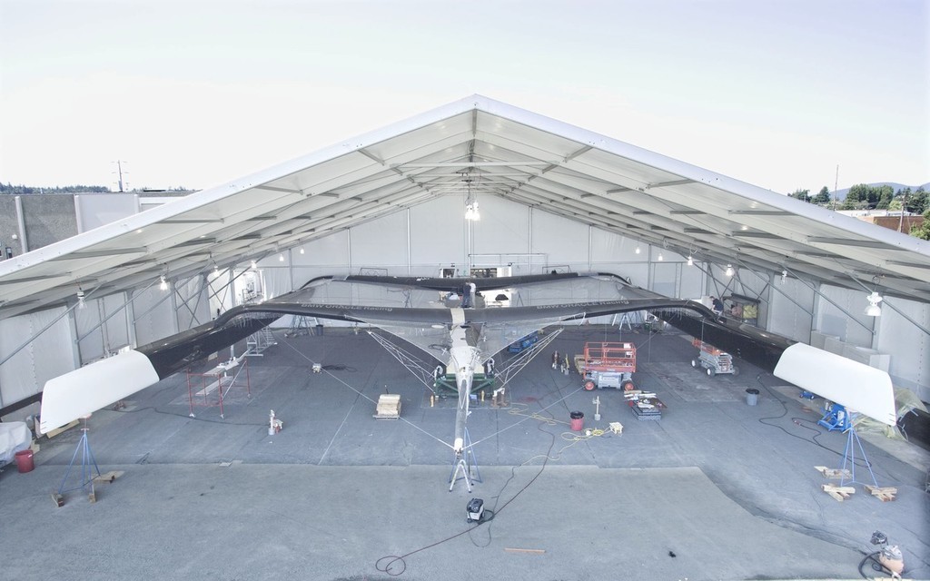 BMW Oracle Racing emerges from the shed  © BMW Oracle Racing Photo Gilles Martin-Raget http://www.bmworacleracing.com