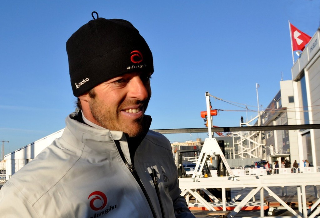 Nils Frei, one of the Swiss member in the Alinghi team. photo copyright Jean Philippe Jobé taken at  and featuring the  class