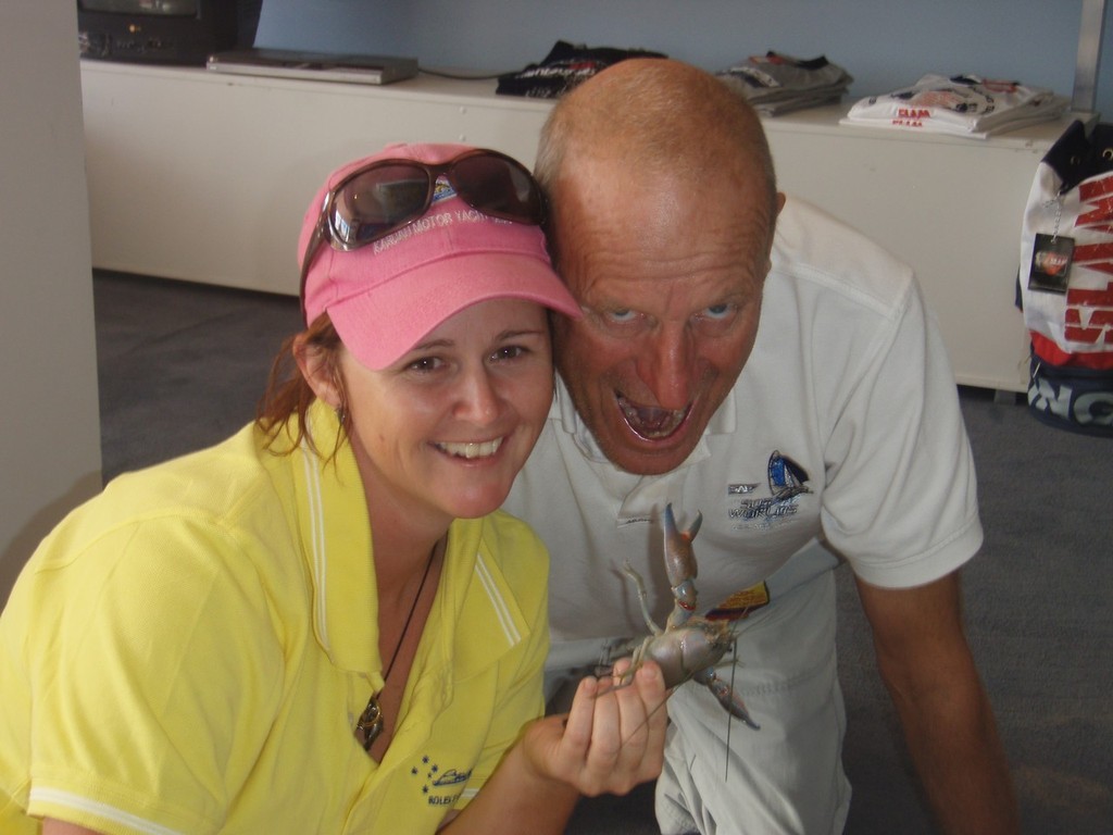 Danielle and Al - farmers of prize winning yabbies - Sail Port Stephens © Craig O'Brien