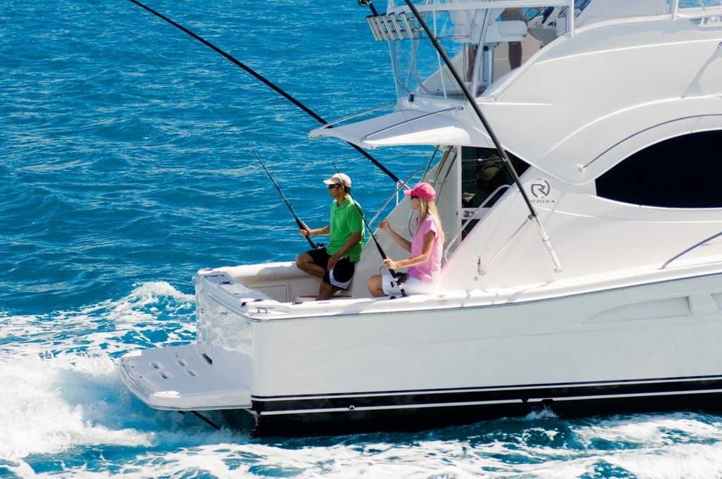 Fishing made easy in the large cockpit of the Riviera 38. - Brisbane Tinny and Tackle Show photo copyright Riviera . http://www.riviera.com.au taken at  and featuring the  class
