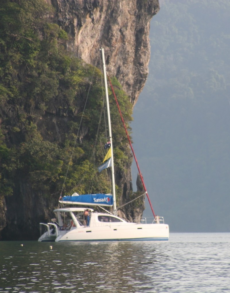 moored for lunch. photo copyright Maggie Joyce - Mariner Boating Holidays http://www.marinerboating.com.au taken at  and featuring the  class