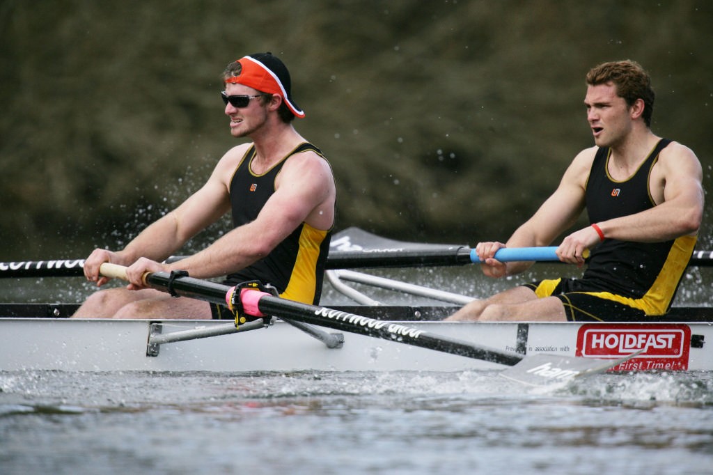 <b>Waikato crew during the Gallagher Great Race, eights rowing on the Waikato River between the University of Waikato and Cambridge University from the UK, </b> © Stephen Barker