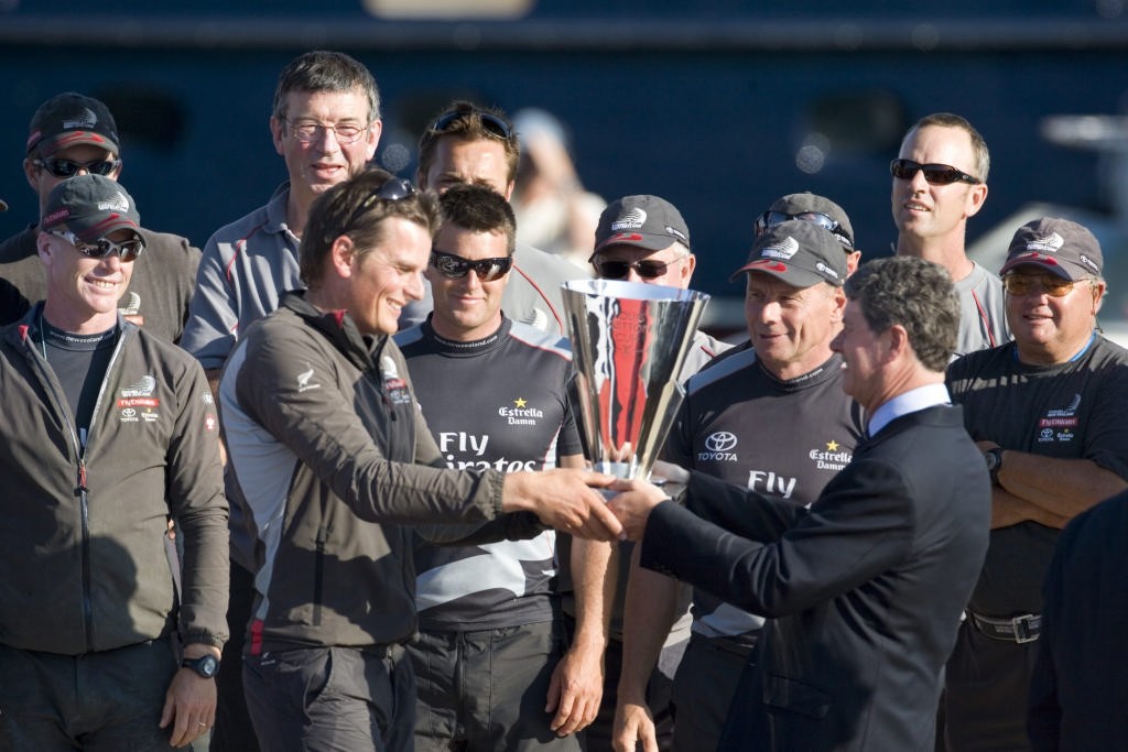 A moment in history - the presentation of the Louis Vuitton Cup  © BMW Oracle Racing Photo Gilles Martin-Raget http://www.bmworacleracing.com