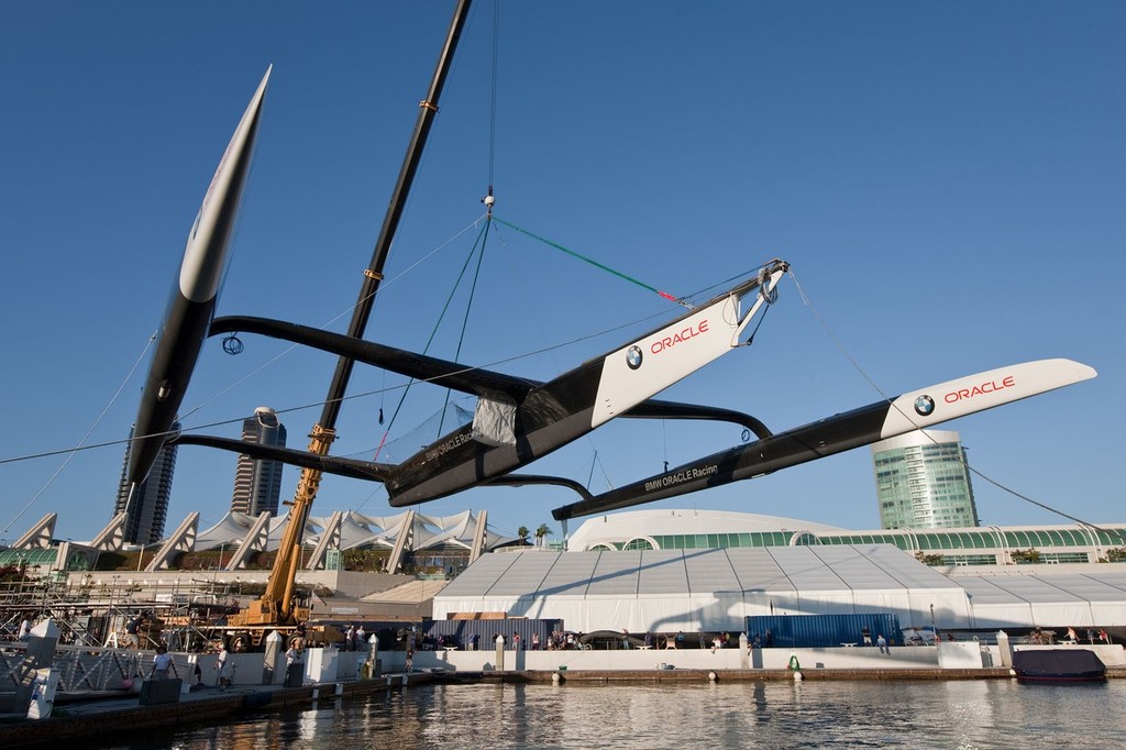 BOR 90 is relaunched after a month of modifications to accommodate rule changes and design development photo copyright BMW Oracle Racing Photo Gilles Martin-Raget http://www.bmworacleracing.com taken at  and featuring the  class