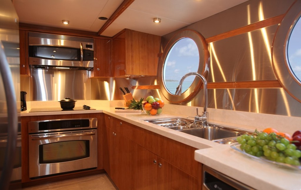 All the comforts of home - any chef would feel at home with this galley aboard the Gulfstream G92. © Argos Yachts http://www.argosyachts.com/