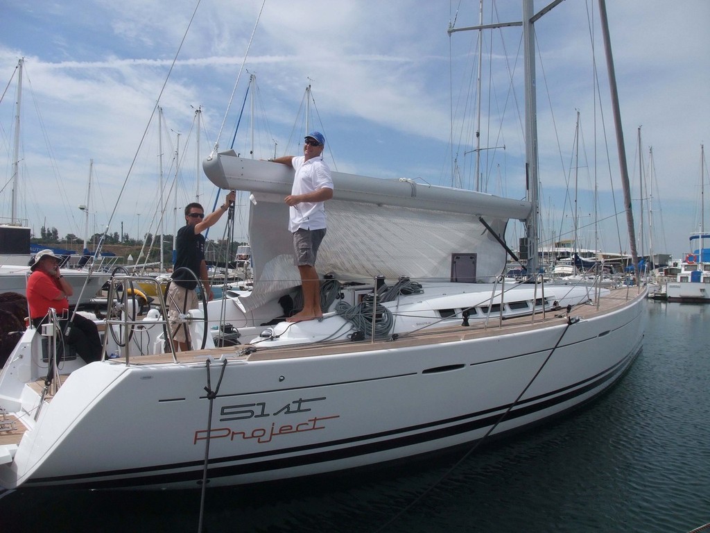 Now speaking of sails, Dave Eickmeyer of Quantum Melbourne, even installed them himself. - Melbourne to Vanuatu ©  John Curnow