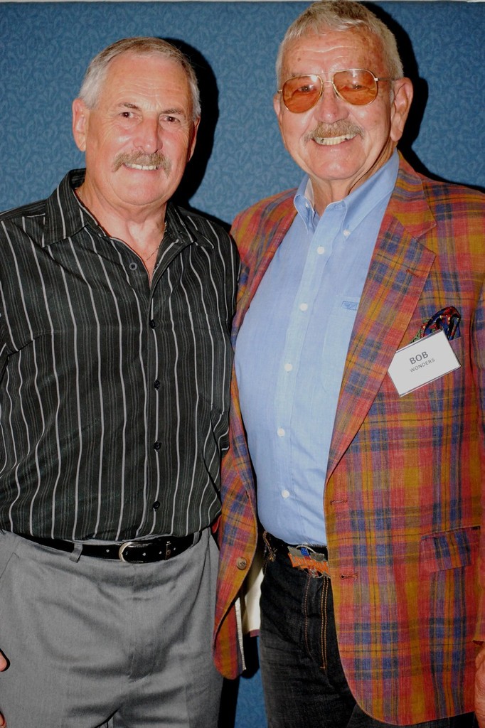Ken Evans (left) and Powerboat--World editor Bob Wonders at the Mercury Marine tribute dinner.  © Melanie Wilson