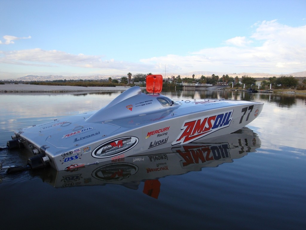 No mistaking the sleek lines of the 368 Douglas Skater catamaran, ready to head out to the course. - world record skater photo copyright Mercury Marine taken at  and featuring the  class