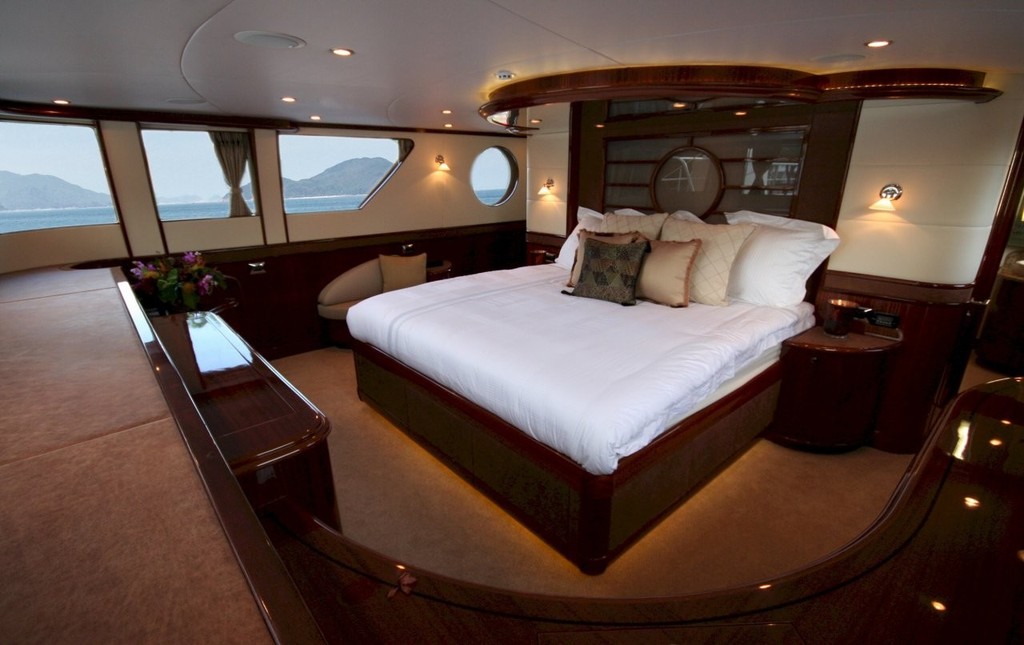 Fabulous 'sky suite' for the lucky owner of the Argos Yachts Gulfstream 92. - Unique hull design proves a winner photo copyright Argos Yachts http://www.argosyachts.com/ taken at  and featuring the  class