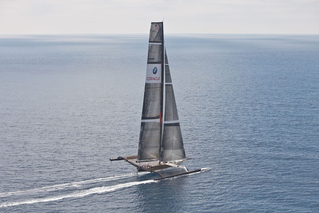 BMW ORACLE Racing - 90 ft Trimaran testings © BMW Oracle Racing Photo Gilles Martin-Raget http://www.bmworacleracing.com