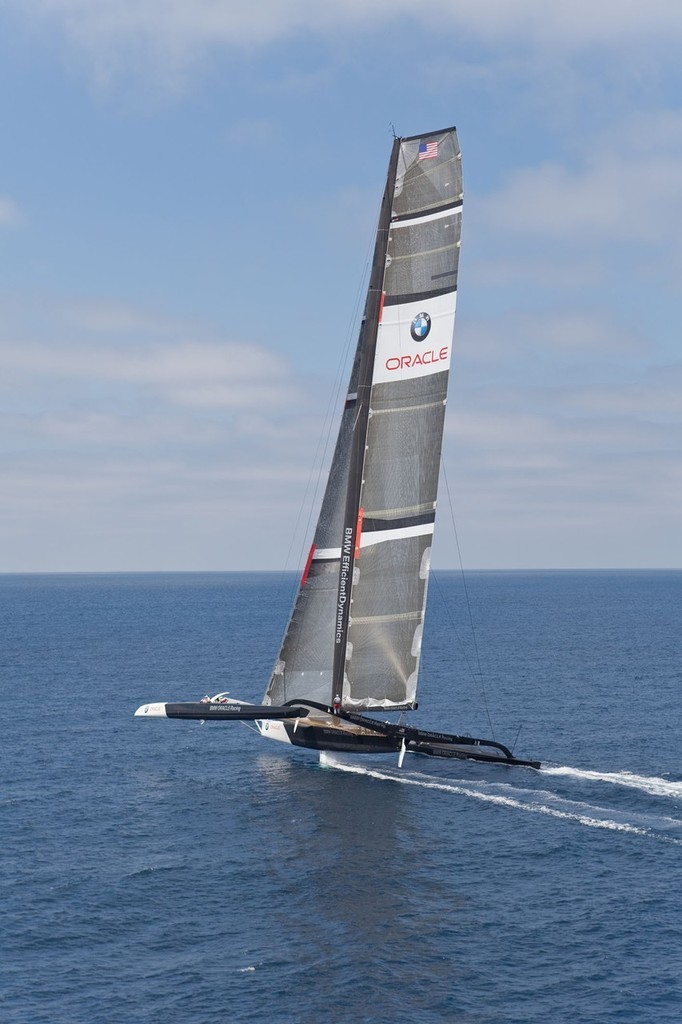 BMW ORACLE Racing - 90 ft Trimaran testings © BMW Oracle Racing Photo Gilles Martin-Raget http://www.bmworacleracing.com